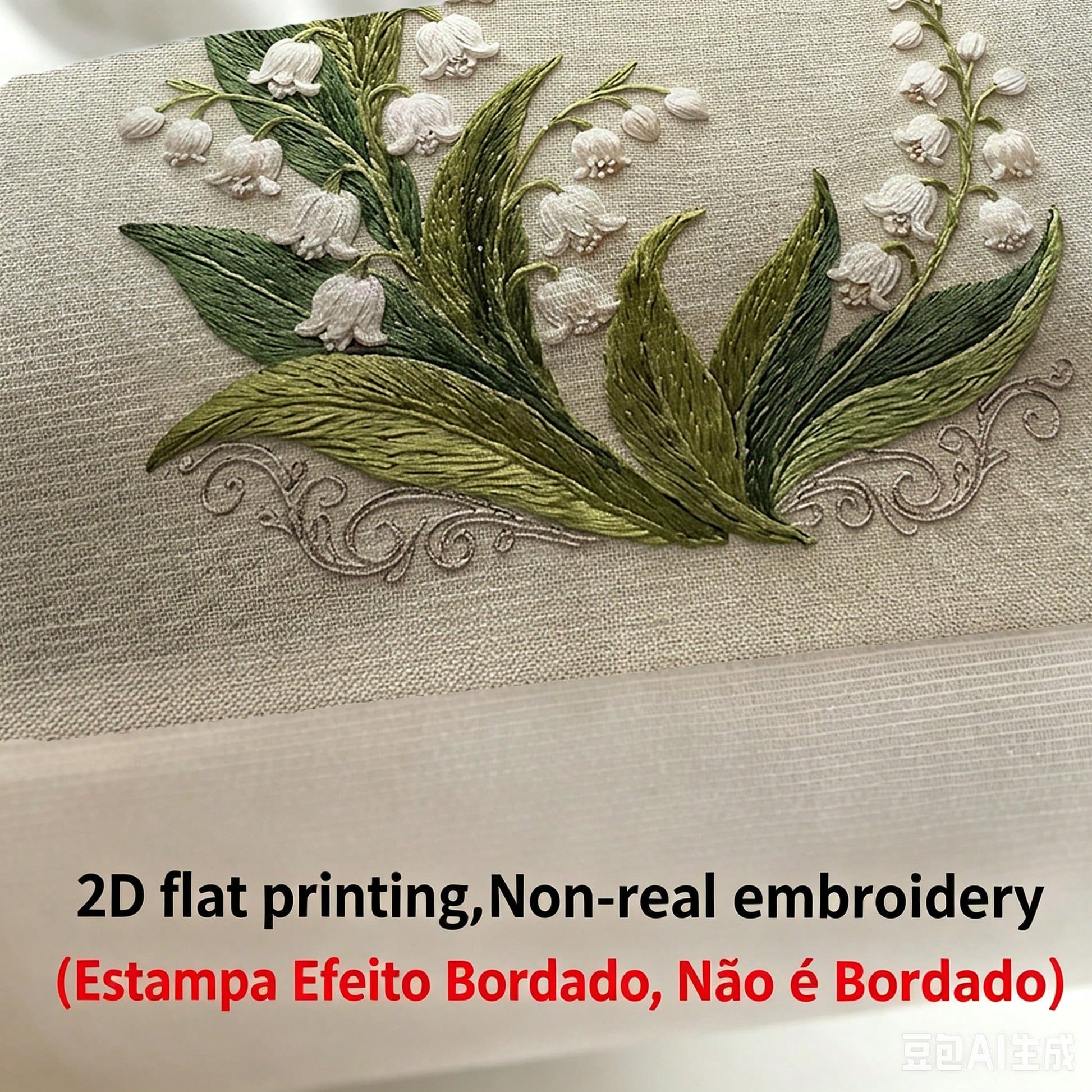shangxia 2pcs Lily Of The Valley Pattern Pillow Covers, Vintage Botanical Embroidery Print Cushion Covers, Suitable For Living Room, Bedroom, Holidays, Parties (No Pillow Insert) (No Embroidery) (Mult