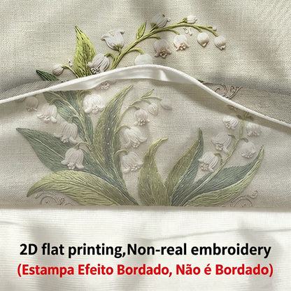 shangxia 2pcs Lily Of The Valley Pattern Pillow Covers, Vintage Botanical Embroidery Print Cushion Covers, Suitable For Living Room, Bedroom, Holidays, Parties (No Pillow Insert) (No Embroidery) (Mult