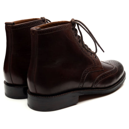 'Sharp' Dark Brown Leather Brogues Boots UK 7.5 G