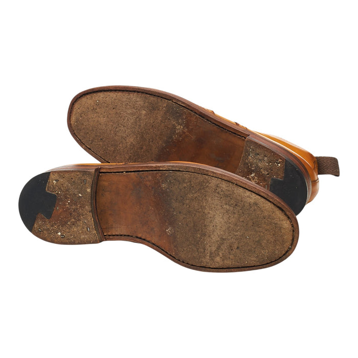 'Sharp' Tan Brown Leather Brogue Boots UK 7 G