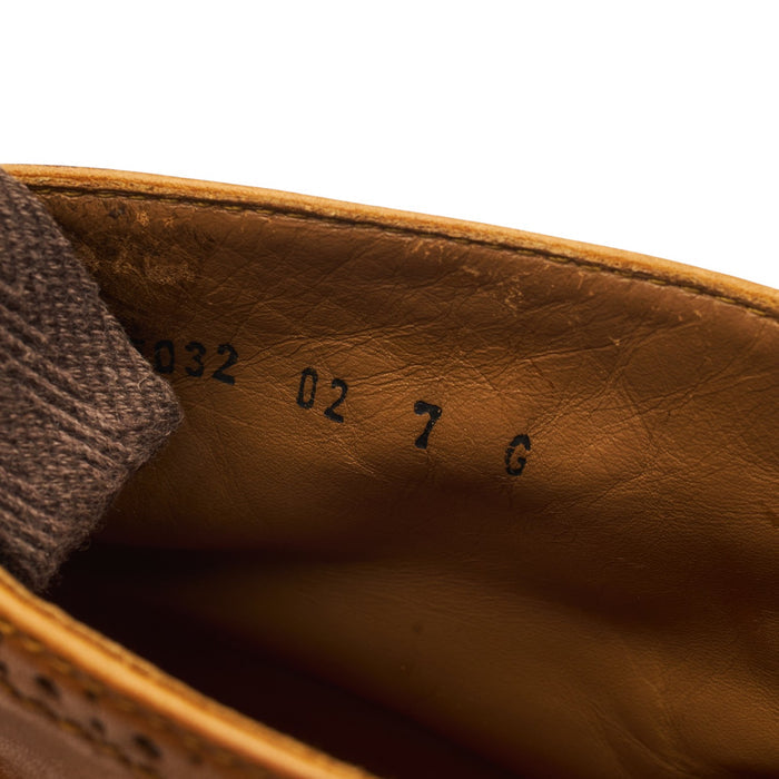 'Sharp' Tan Brown Leather Brogue Boots UK 7 G