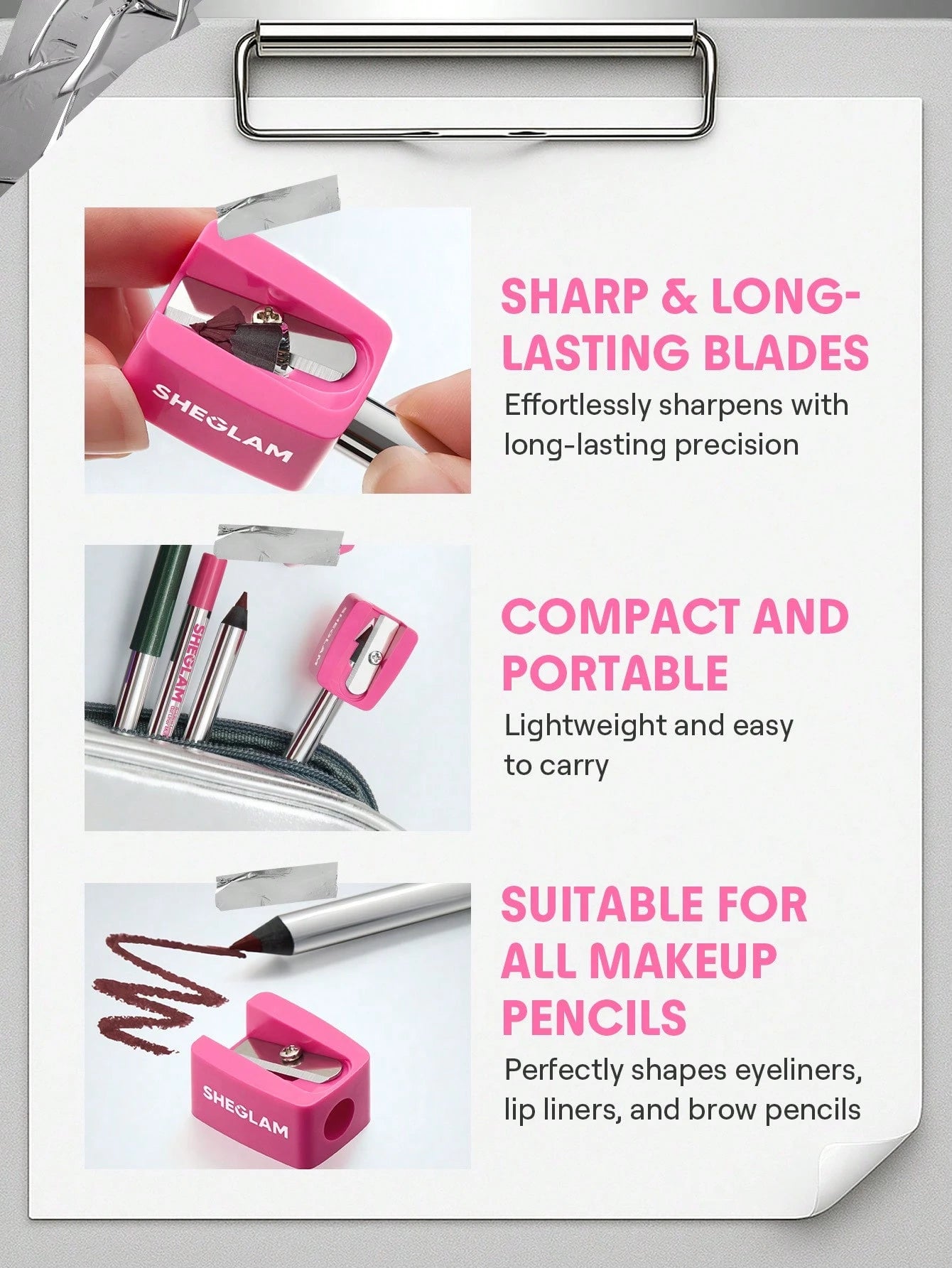 SHEGLAM Boldline Gel Liner Sharpener Brand Beauty Cosmetic Makeup For Women And Girls