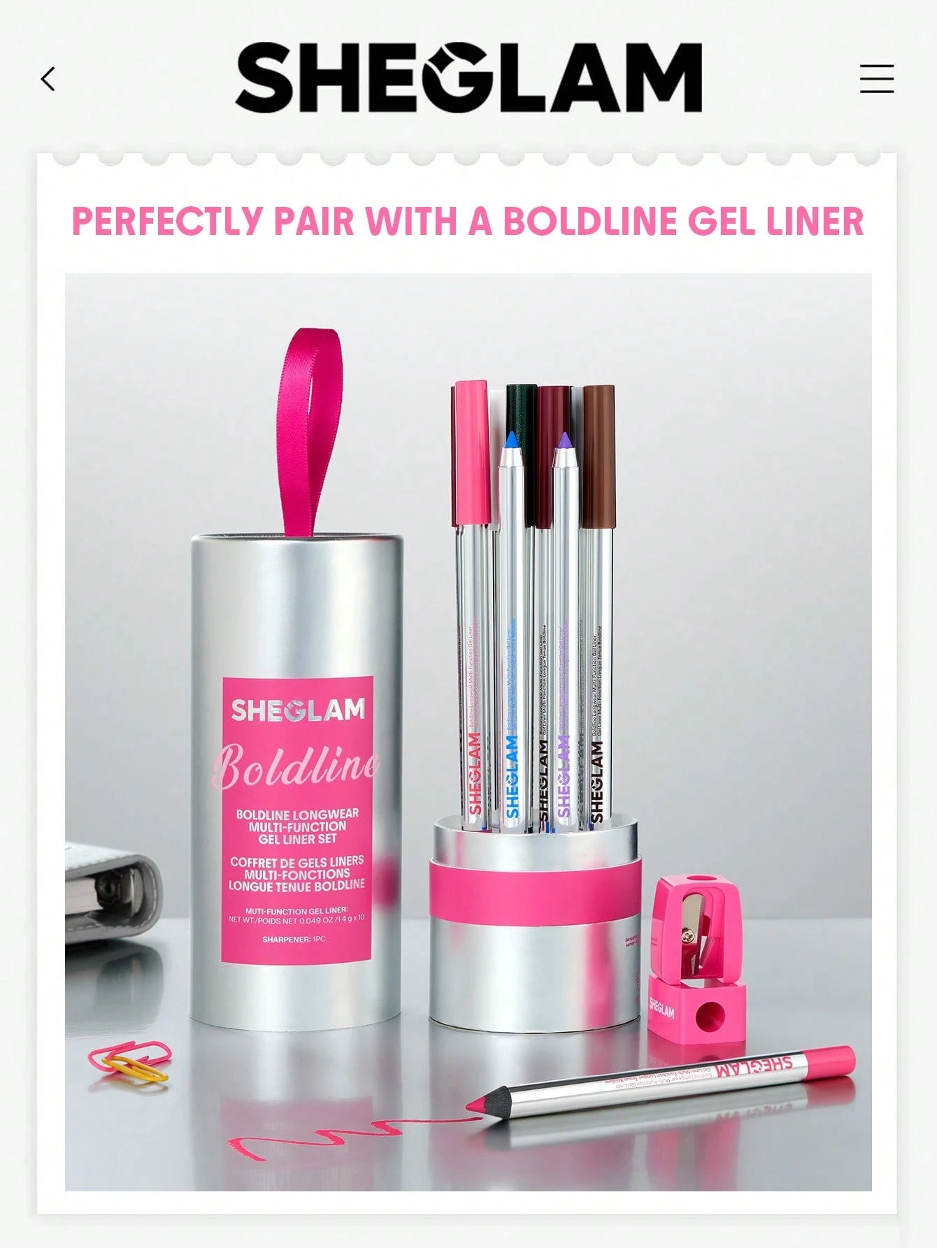 SHEGLAM Boldline Gel Liner Sharpener Brand Beauty Cosmetic Makeup For Women And Girls