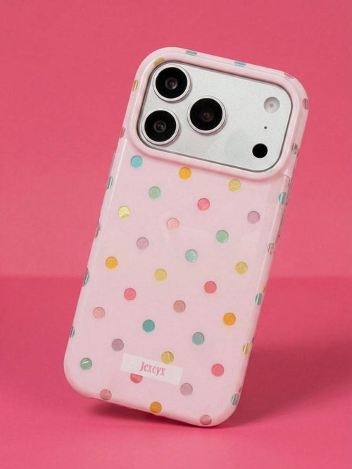 ShellaStory Cute Colorful Polka Dot Glacier Texture Soft Phone Case Compatible With IPhone 17 Pro Max, 17 Pro, 17 Air, 17, 12, 13, 14, 15, 16 Pro Max, 14 Plus, 15 Plus, 16 Plus, 11, 17, 16, 15, 14, 13