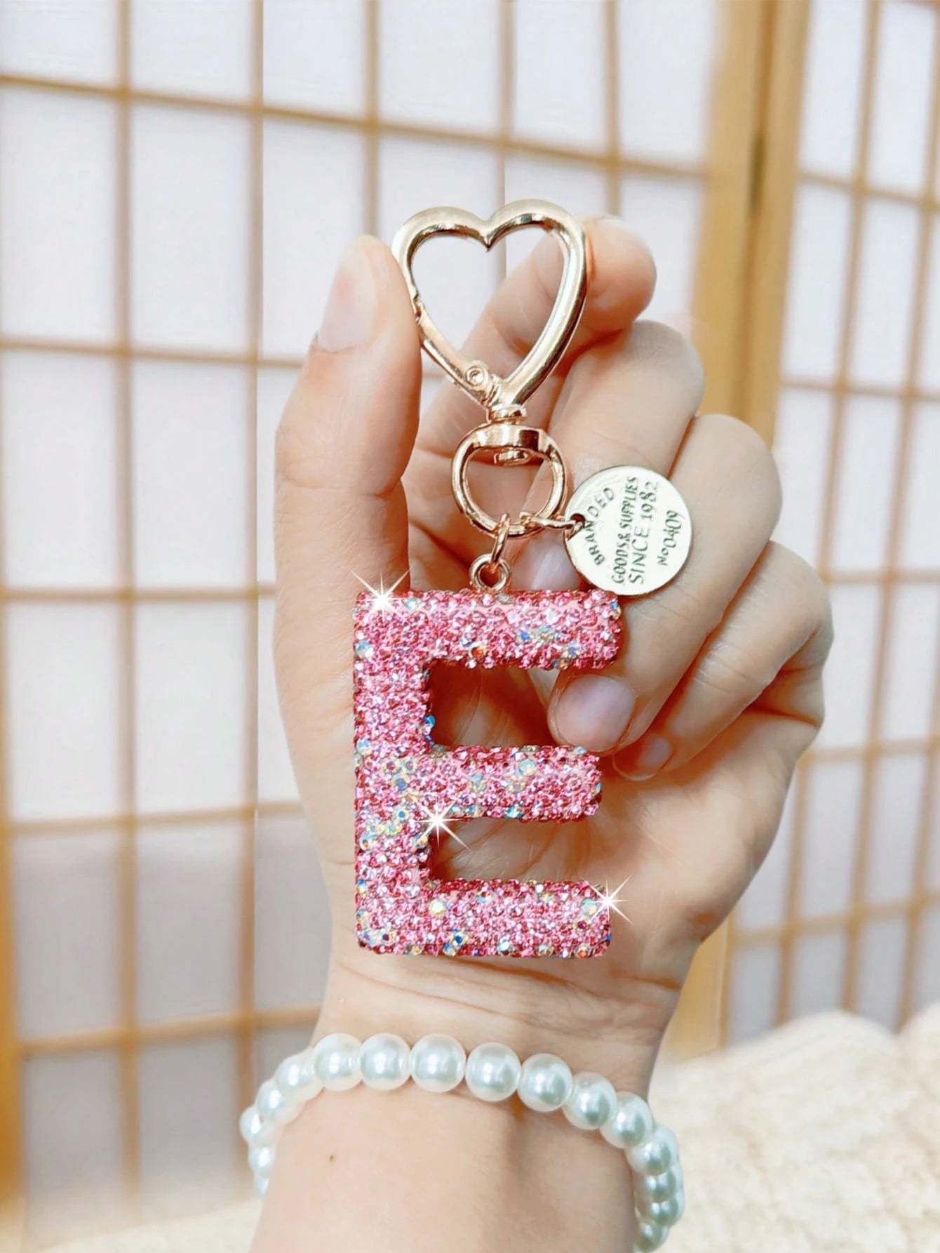 Shiny Rhinestone Letter Keychain- Lucky Crystal Pendant, Sparkling Alloy Charm, Suitable For Bags And Backpacks- Perfect Gift For Birthdays And Special Occasions, Key Chain, Ring, Bag, Backpack Char