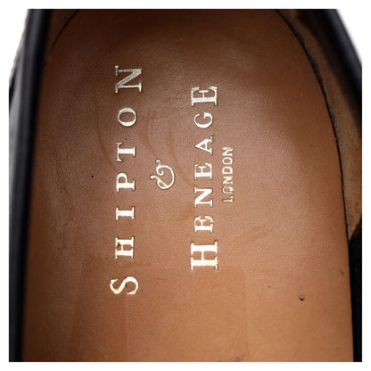 Shipton & Heneage 'Arundel' Black Leather Loafers UK 8 E