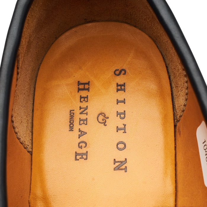 Shipton & Heneage 'Brompton' Black Suede Horsebit Loafers UK 7.5 EX