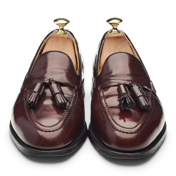 Shipton & Heneage 'Harrow' Burgundy Leather Tassel Loafers UK 6.5 EX
