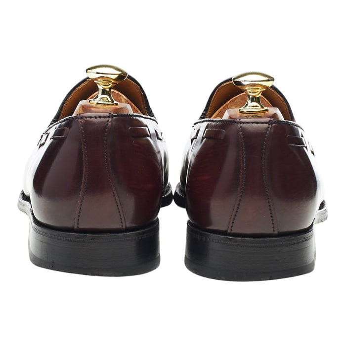 Shipton & Heneage 'Harrow' Burgundy Leather Tassel Loafers UK 6.5 EX