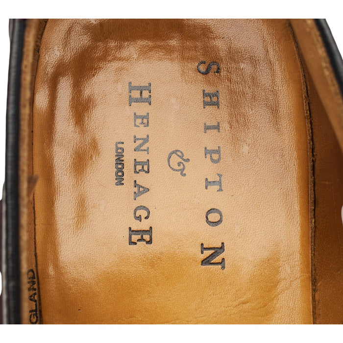 Shipton & Heneage 'Harrow' Burgundy Leather Tassel Loafers UK 6.5 EX