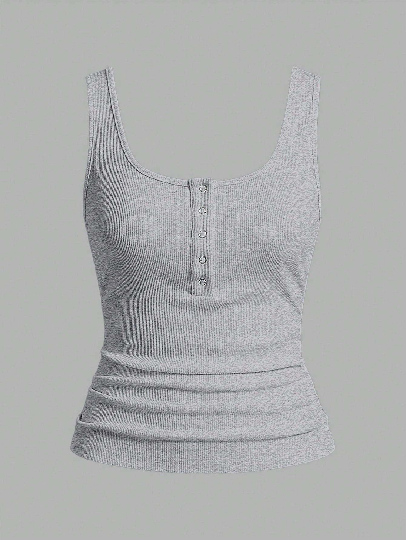 Slaydiva Casual All-Match White Cami Top With Deep U-Neck And Racerback-C