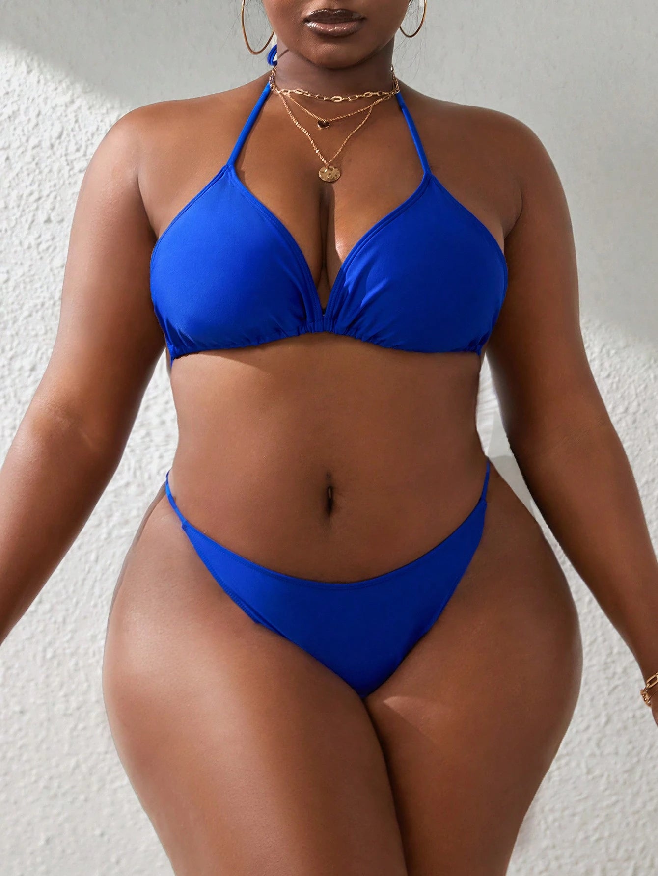 Slaydiva Plus Size 4-Piece Bikini Swimsuit With Cover-Up