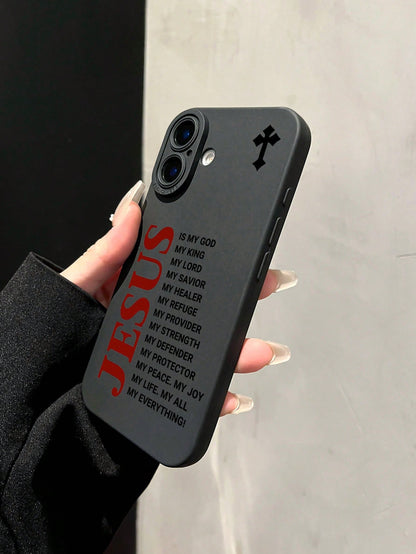 Slogan Pattern Liquid Silicone Phone Case, Full Protection, Shockproof And Anti-Drop, TPU Soft Material, Compatible With IPhone 11/12/13/14/15/15 Pro/15 Plus/15 Pro Max/7 Plus/8 Plus/X/Xs Max/Xr/11 Pr