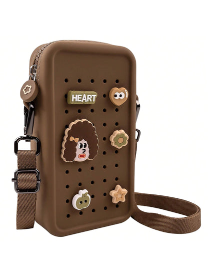 Small Crossbody Bag With Charms Cell Phone Purse Wallet With Adjustable Strap For All IPhone, IPad,Android Phone,And Most Smartphone Gifts For Family,Friends,Kids,Birthday,Christmas, Winter, Girlfrien