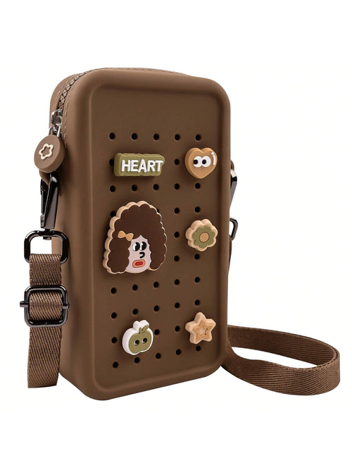 Small Crossbody Bag With Charms Cell Phone Purse Wallet With Adjustable Strap For All IPhone, IPad,Android Phone,And Most Smartphone Gifts For Family,Friends,Kids,Birthday,Christmas, Winter, Girlfrien