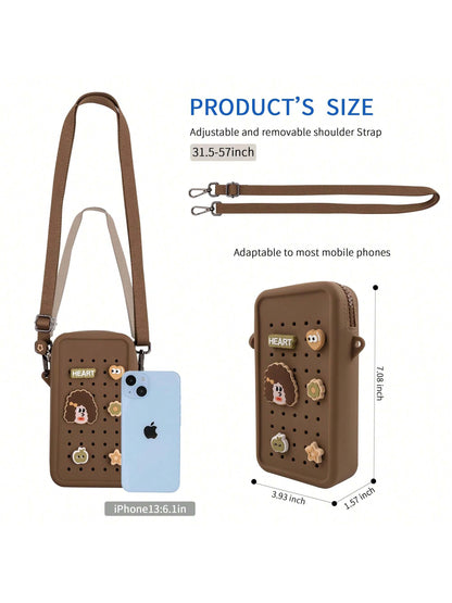 Small Crossbody Bag With Charms Cell Phone Purse Wallet With Adjustable Strap For All IPhone, IPad,Android Phone,And Most Smartphone Gifts For Family,Friends,Kids,Birthday,Christmas, Winter, Girlfrien