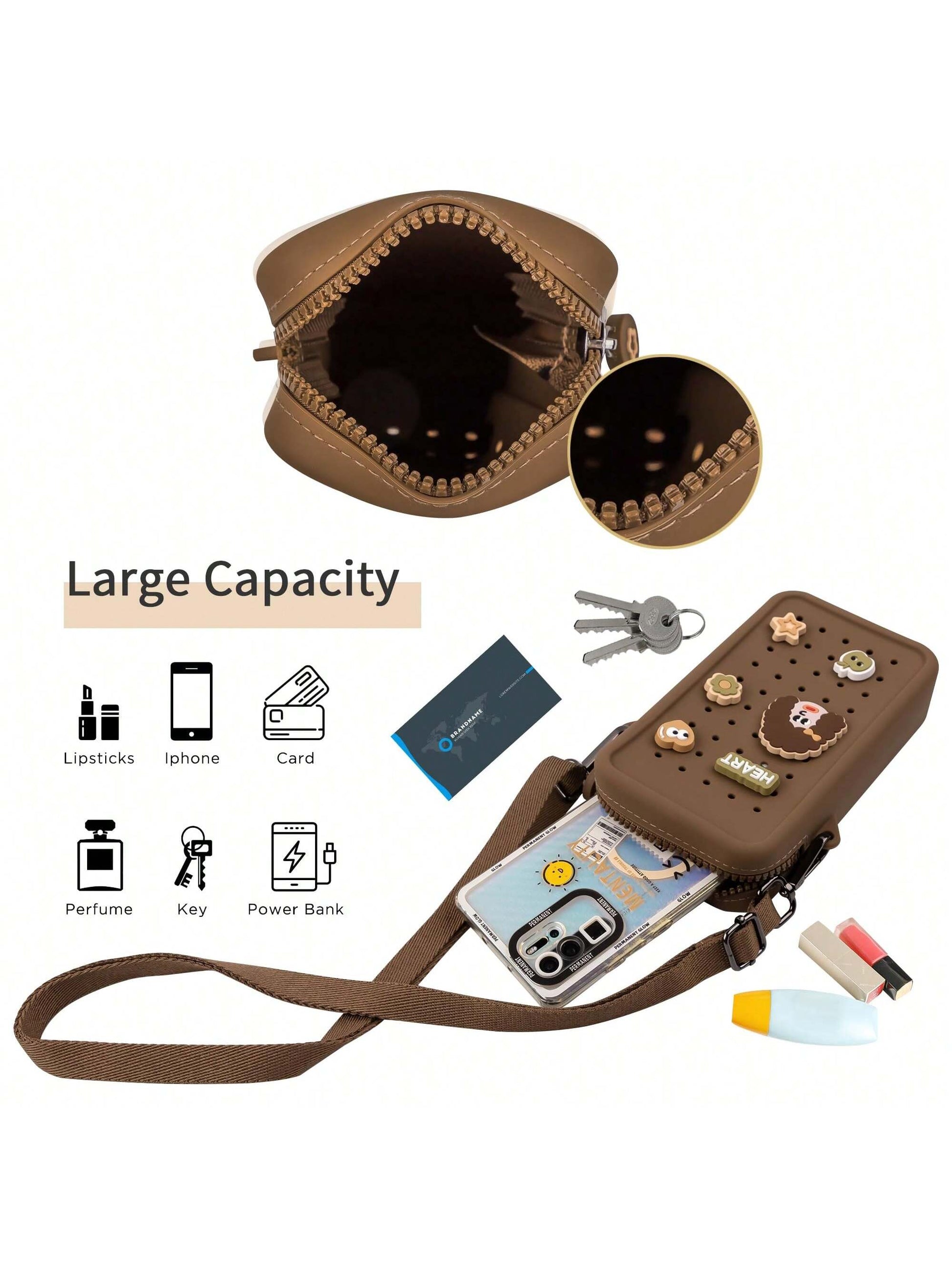 Small Crossbody Bag With Charms Cell Phone Purse Wallet With Adjustable Strap For All IPhone, IPad,Android Phone,And Most Smartphone Gifts For Family,Friends,Kids,Birthday,Christmas, Winter, Girlfrien