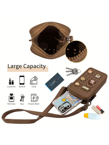 Small Crossbody Bag With Charms Cell Phone Purse Wallet With Adjustable Strap For All IPhone, IPad,Android Phone,And Most Smartphone Gifts For Family,Friends,Kids,Birthday,Christmas, Winter, Girlfrien