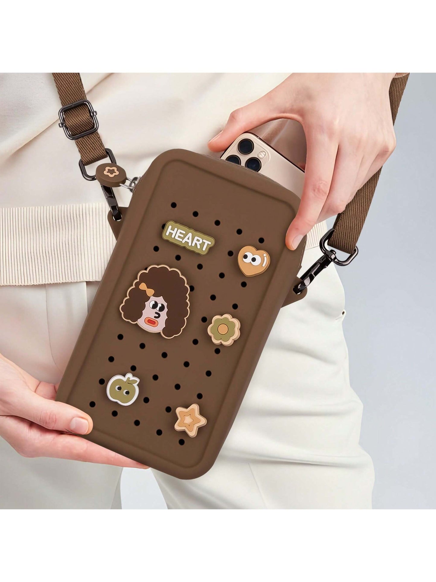 Small Crossbody Bag With Charms Cell Phone Purse Wallet With Adjustable Strap For All IPhone, IPad,Android Phone,And Most Smartphone Gifts For Family,Friends,Kids,Birthday,Christmas, Winter, Girlfrien