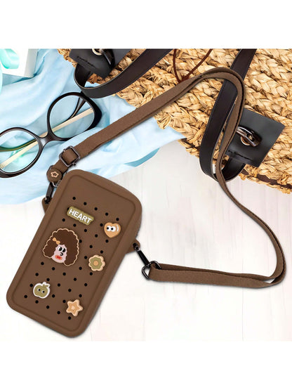Small Crossbody Bag With Charms Cell Phone Purse Wallet With Adjustable Strap For All IPhone, IPad,Android Phone,And Most Smartphone Gifts For Family,Friends,Kids,Birthday,Christmas, Winter, Girlfrien