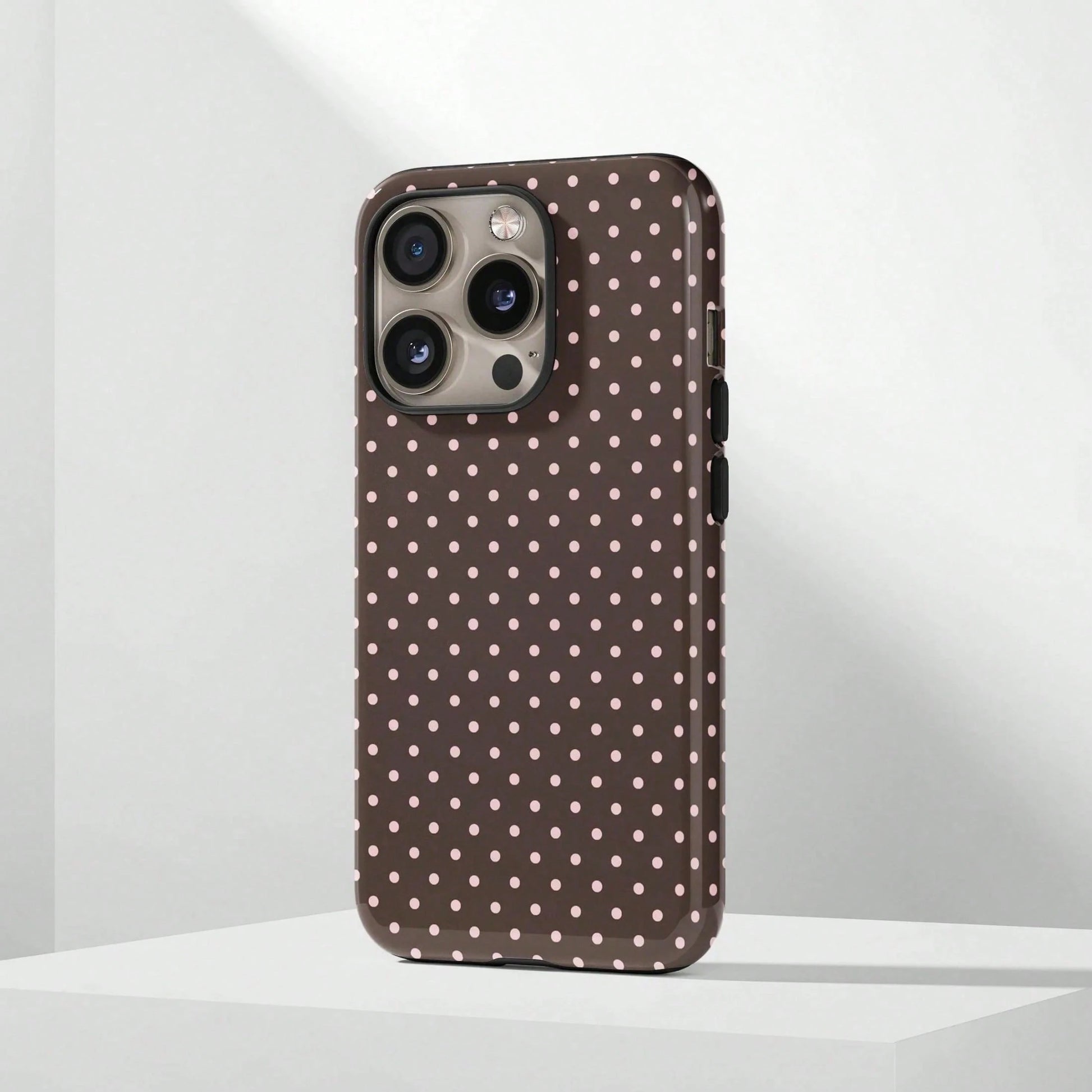 Soft & Cute White Polka Dot Phone Case, Y2K Style, Compatible With IPhone 17/16/15/14/13/12/11 Pro Max