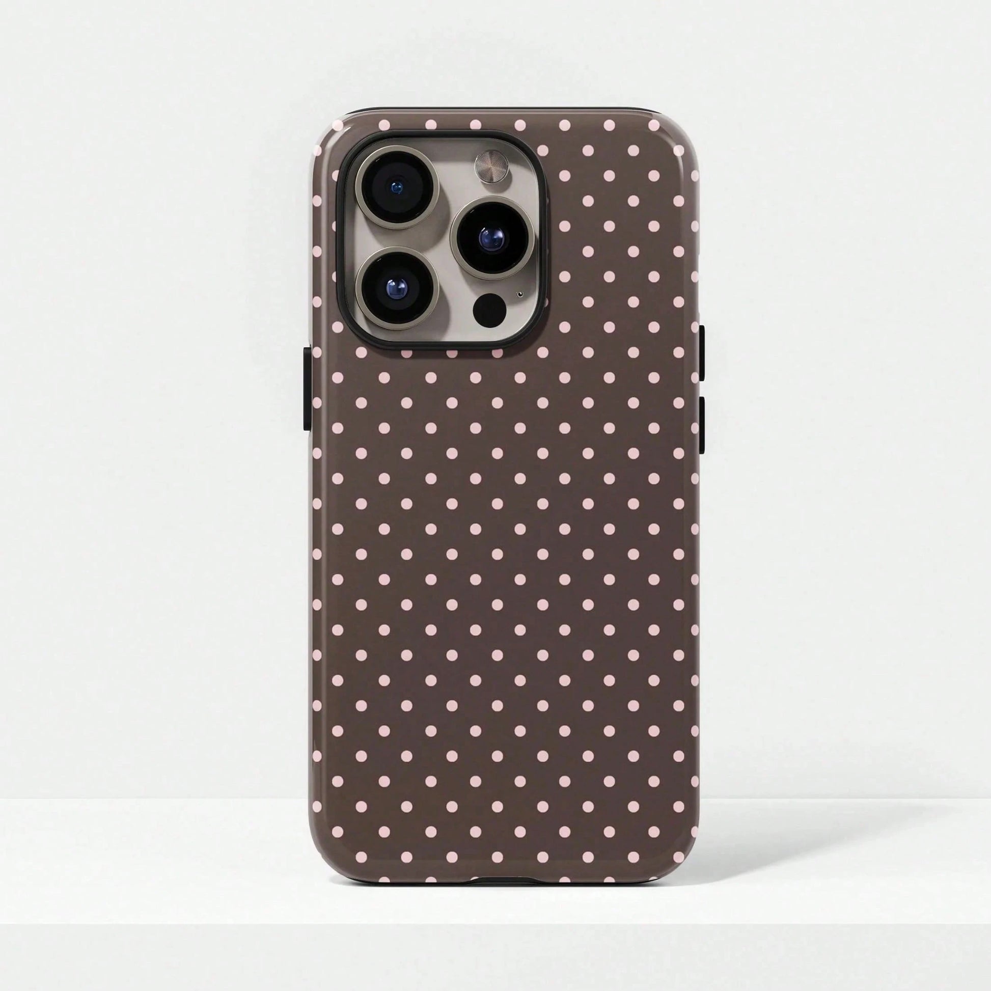 Soft & Cute White Polka Dot Phone Case, Y2K Style, Compatible With IPhone 17/16/15/14/13/12/11 Pro Max