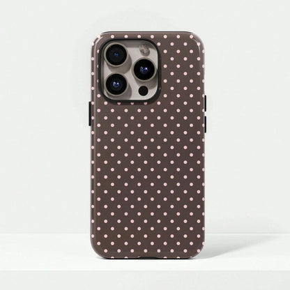 Soft & Cute White Polka Dot Phone Case, Y2K Style, Compatible With IPhone 17/16/15/14/13/12/11 Pro Max
