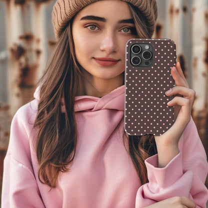 Soft & Cute White Polka Dot Phone Case, Y2K Style, Compatible With IPhone 17/16/15/14/13/12/11 Pro Max