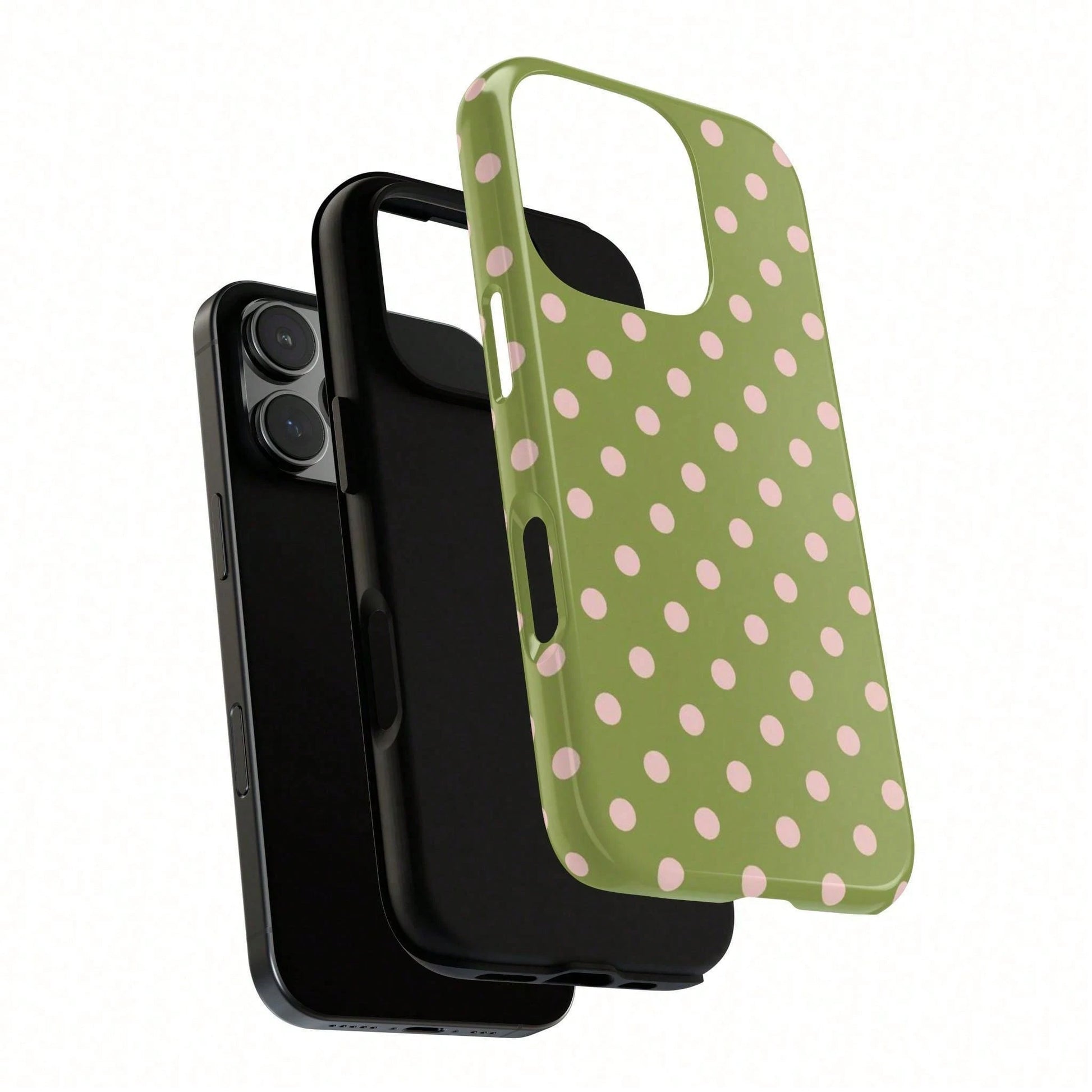 Soft & Cute White Polka Dot Phone Case, Y2K Style, Compatible With IPhone 17/16/15/14/13/12/11 Pro Max