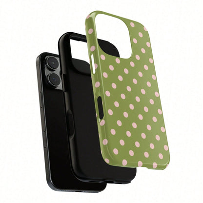 Soft & Cute White Polka Dot Phone Case, Y2K Style, Compatible With IPhone 17/16/15/14/13/12/11 Pro Max