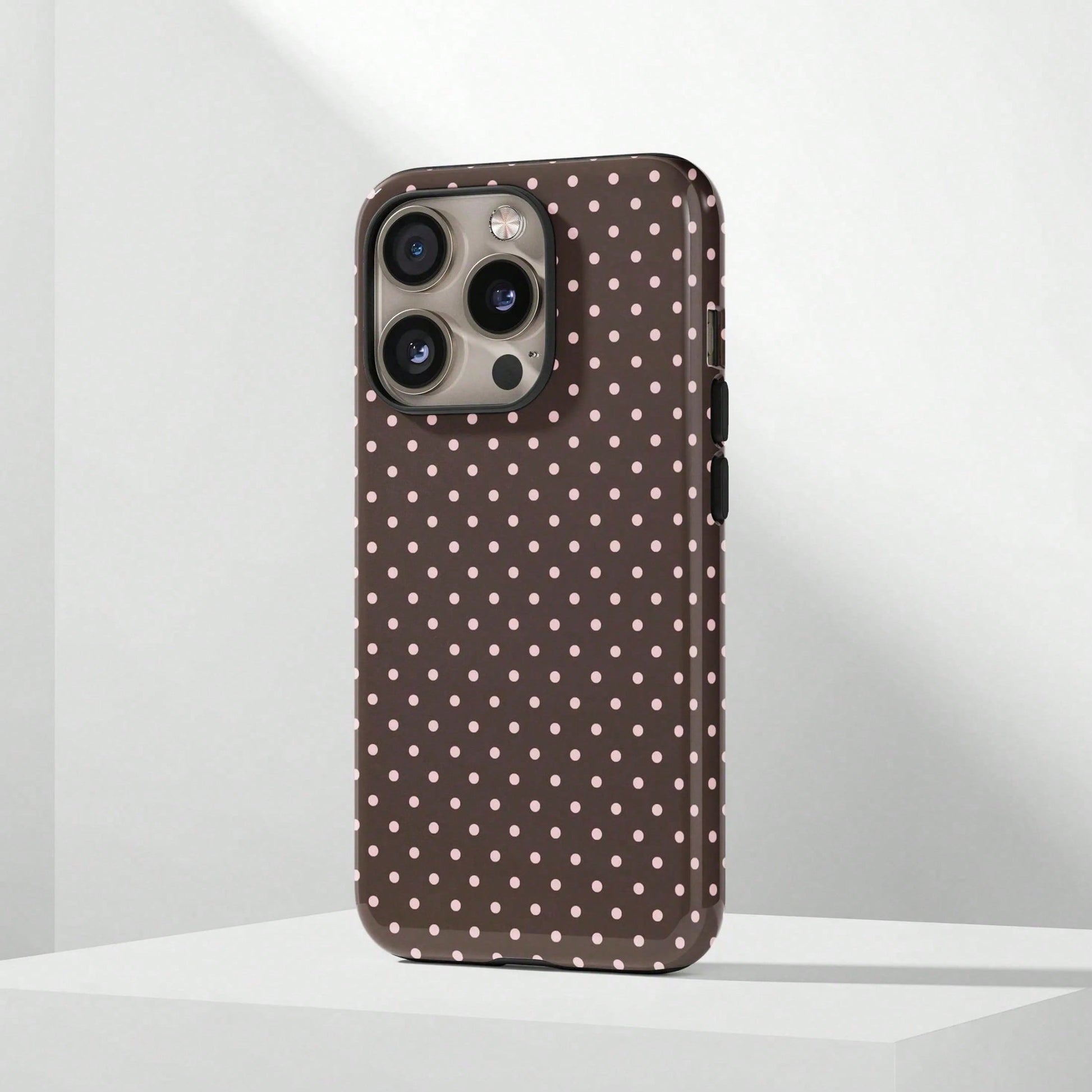 Soft & Cute White Polka Dot Phone Case, Y2K Style, Compatible With IPhone 17/16/15/14/13/12/11 Pro Max