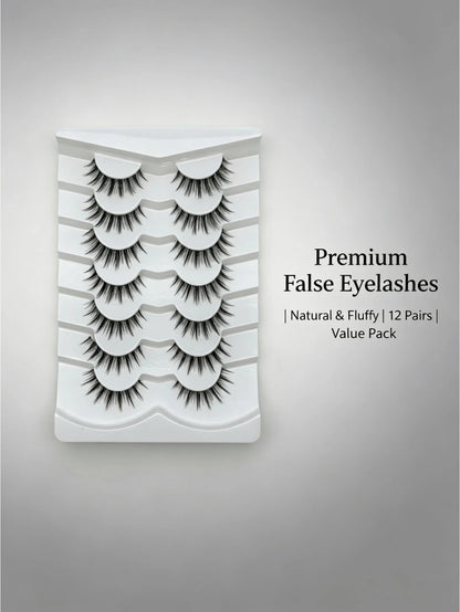 Soft Hybrid Volume Thai Makeup Lashes Natural Bushy Not Too Heavy Faux Mink Eyelashes Daily Travel Party Multipack