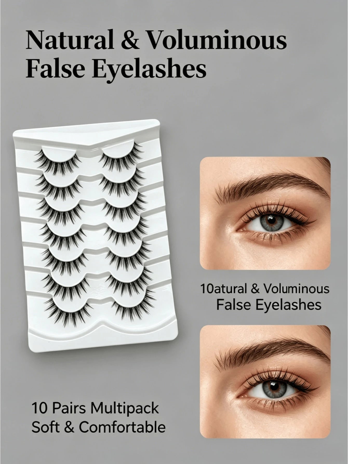 Soft Hybrid Volume Thai Makeup Lashes Natural Bushy Not Too Heavy Faux Mink Eyelashes Daily Travel Party Multipack
