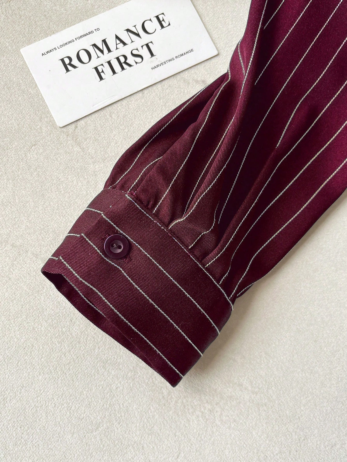 Solavon Collared Tie-Front Long Sleeve Cinched Waist Striped Casual Shirt For Women
