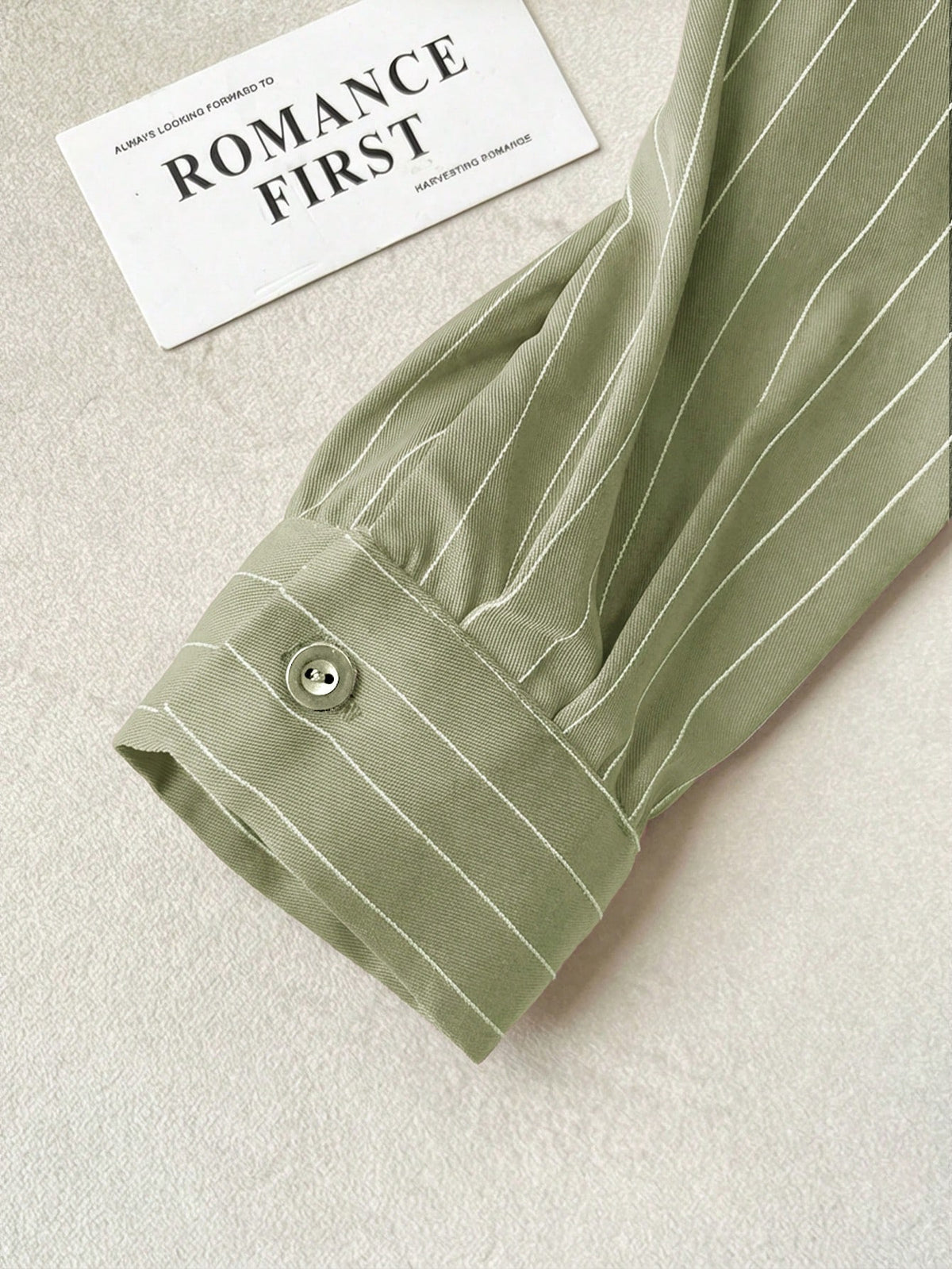 Solavon Collared Tie-Front Long Sleeve Cinched Waist Striped Casual Shirt For Women