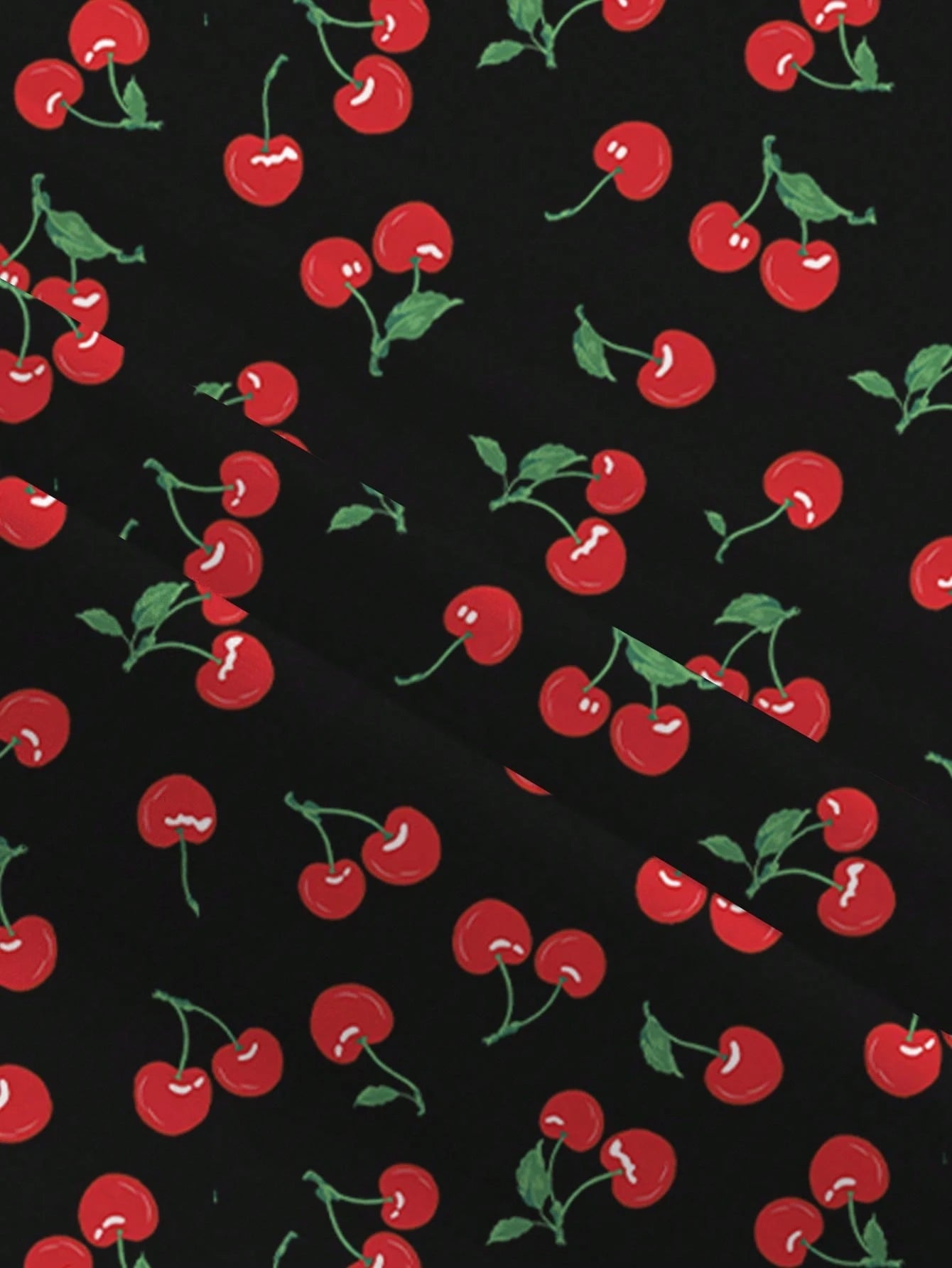Soleia Backless U Neck Cherry Print Mini Dress For Women, Summer Bodycon Fruit Suitable Chic