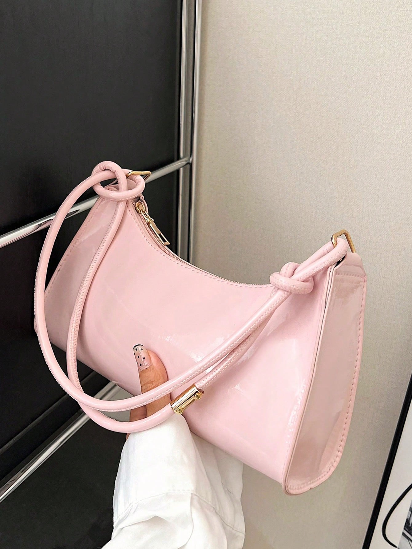 Solid Color Jelly Transparent All-Match Shoulder Bag, Waterproof, Sandproof Transparent Bag, Beach Sports Picnic Snacks Clear Purse For Women,Pink Bag
