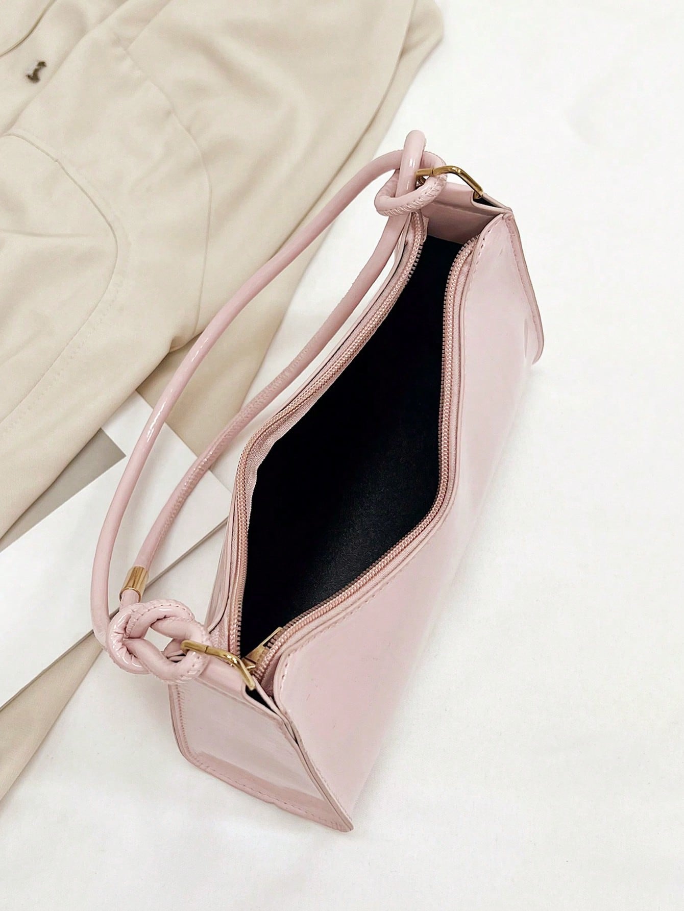 Solid Color Jelly Transparent All-Match Shoulder Bag, Waterproof, Sandproof Transparent Bag, Beach Sports Picnic Snacks Clear Purse For Women,Pink Bag