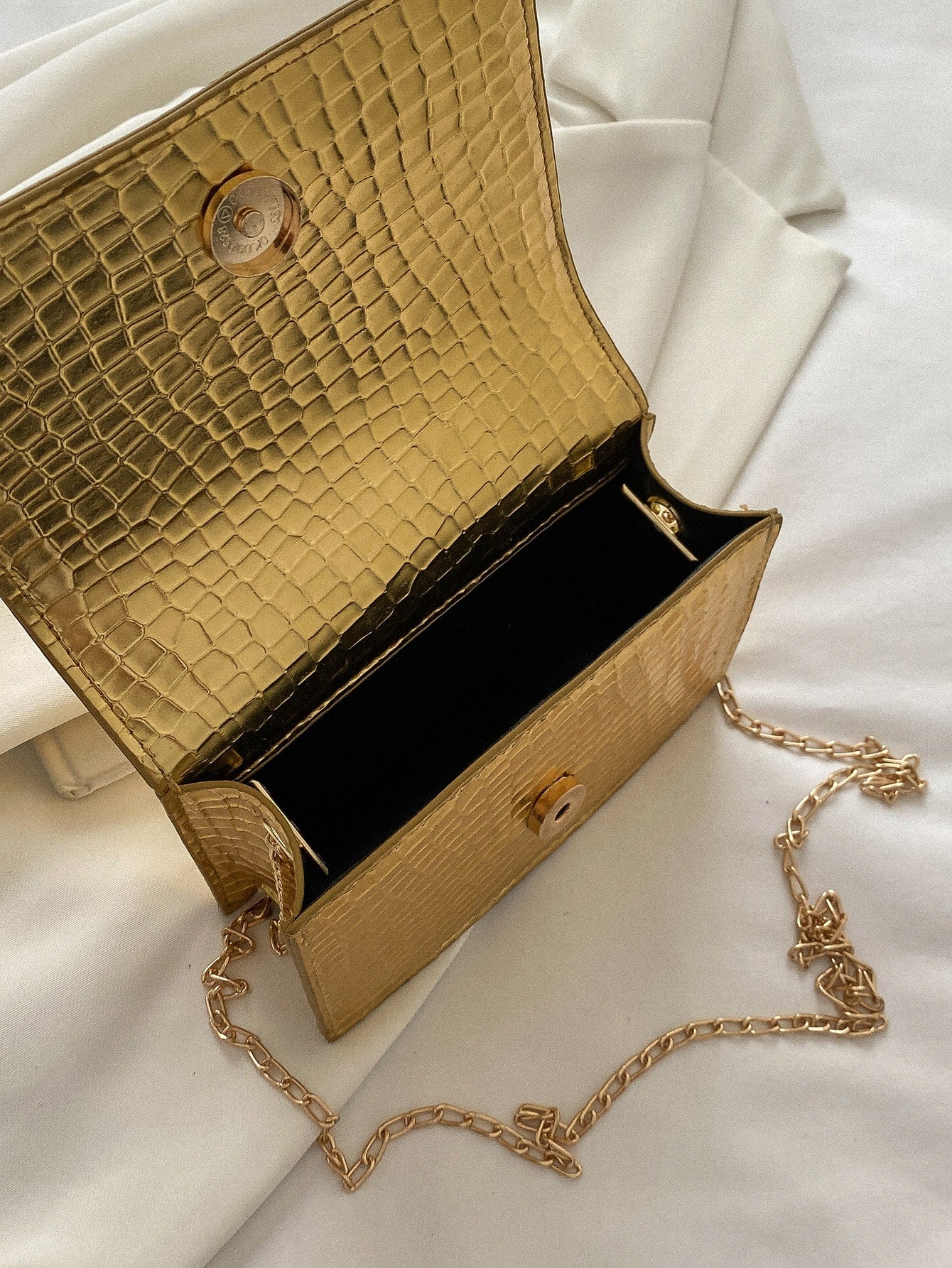 Solid Color, Mini, Fashionable PU, Branded, Elegant, Geometric Pattern Handbag