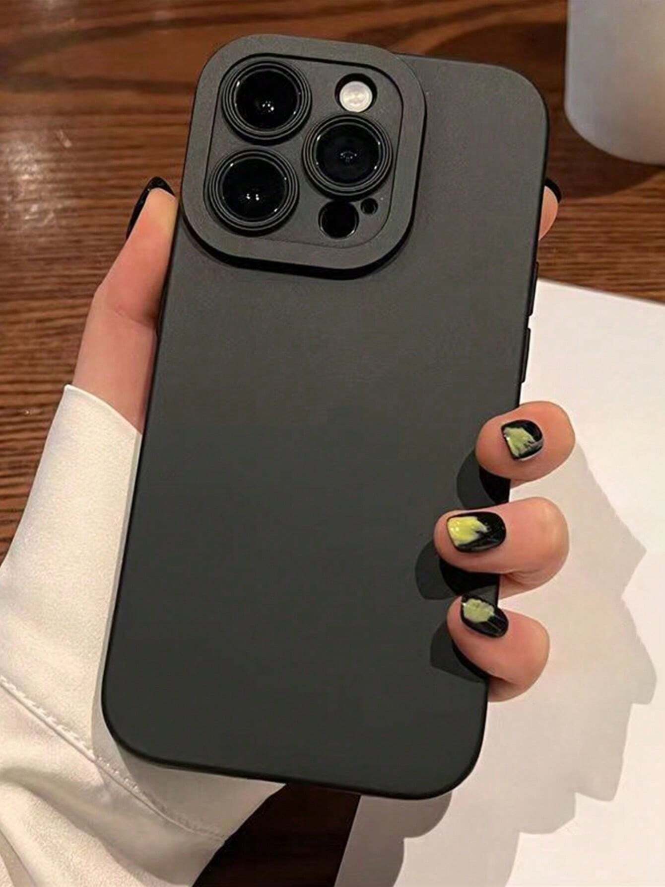 Solid Color Silicone Shockproof 1pc Angel Eye Full Coverage Shock-Resistant Silicone Phone Case Compatible With IPhone 16/15 Pro Max/14/13/11, Compatible With Galaxy, Compatible With Vivo, Compatible