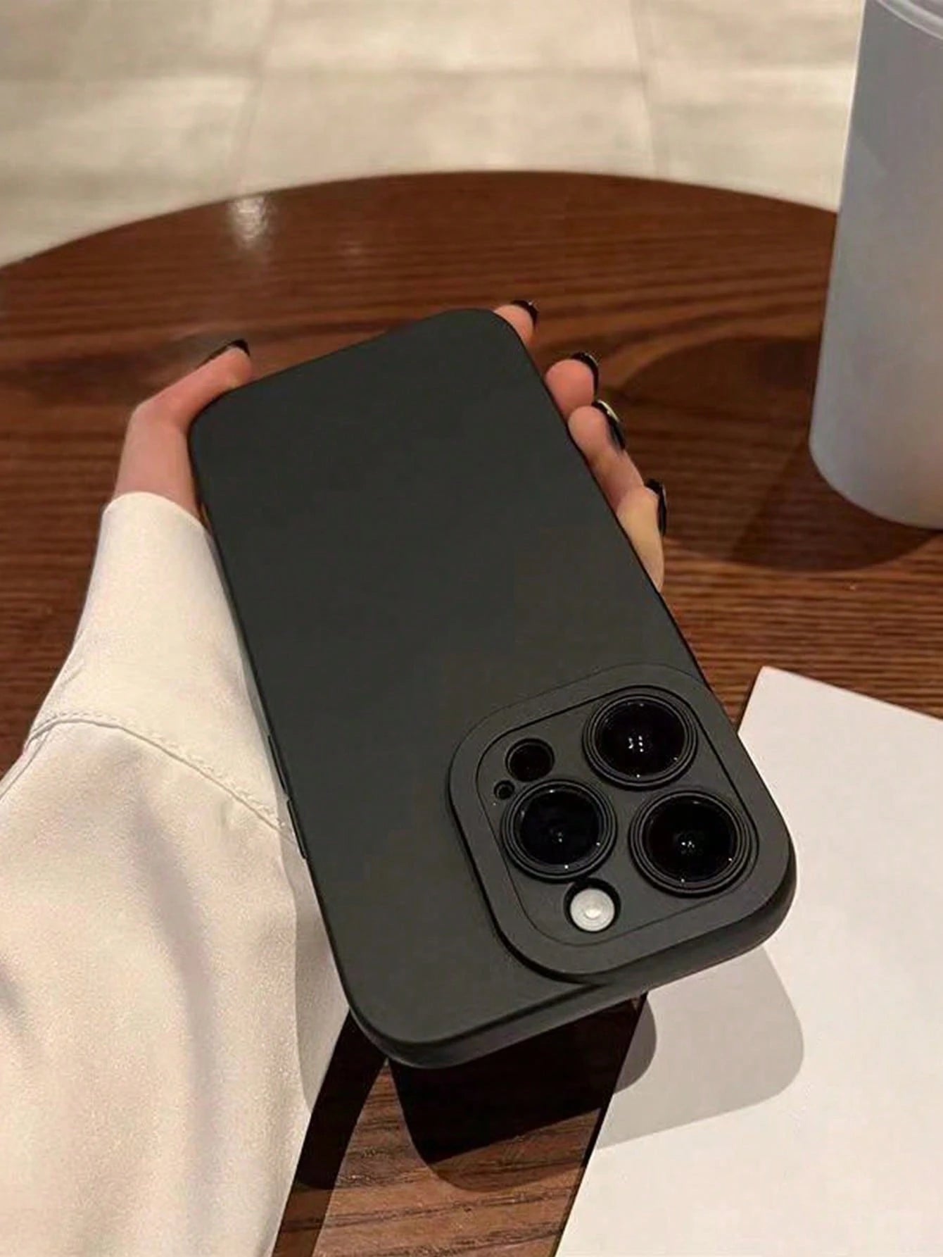 Solid Color Silicone Shockproof 1pc Angel Eye Full Coverage Shock-Resistant Silicone Phone Case Compatible With IPhone 16/15 Pro Max/14/13/11, Compatible With Galaxy, Compatible With Vivo, Compatible