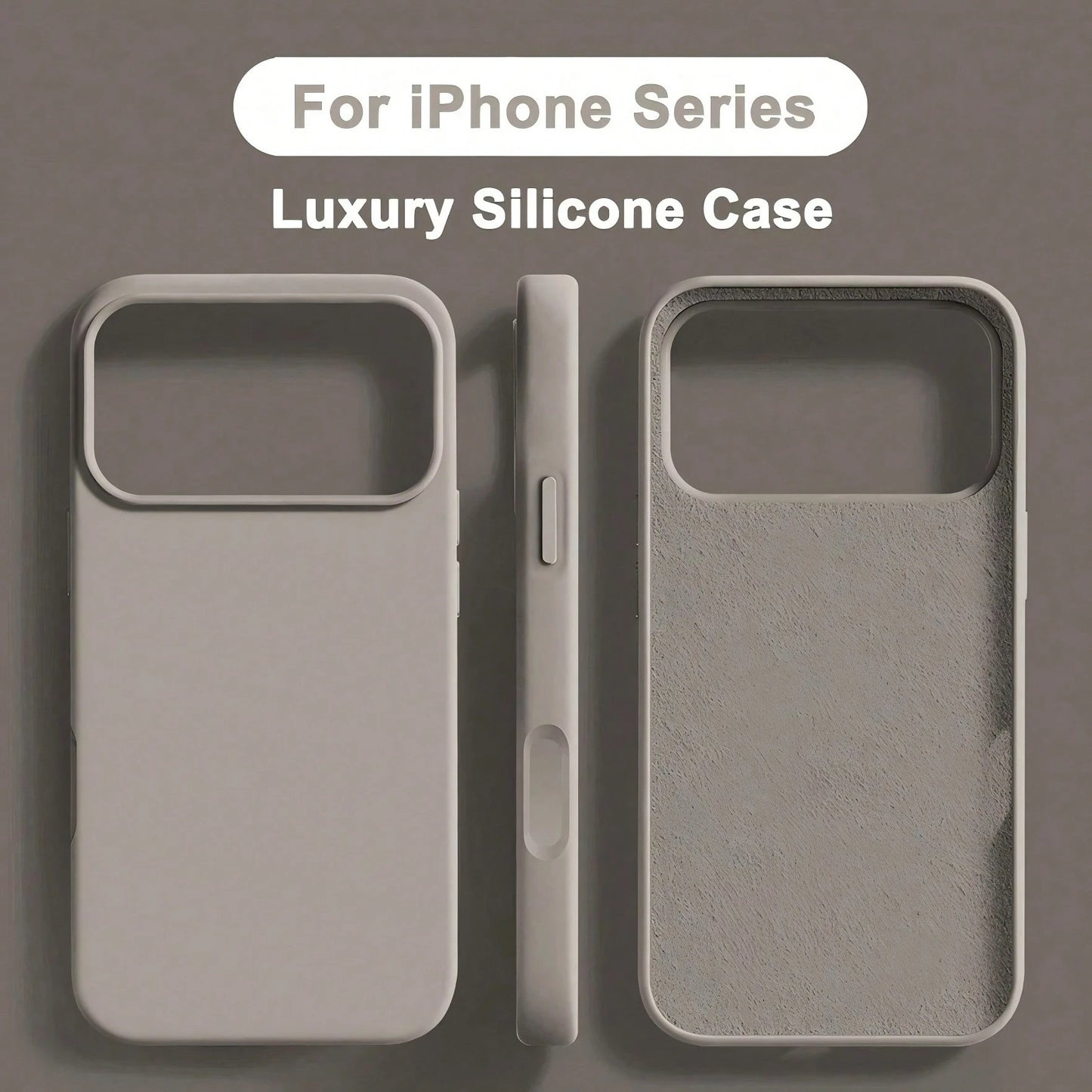 Solid White Silicone Liquid Silicone 3-Layer Full Coverage Soft Rubber Phone Case Shock-Proof Protective Cover With Anti-Scratch Microfiber Lining Compatible With IPhone 17 17 Air 17 Pro 17 Pro Max 13