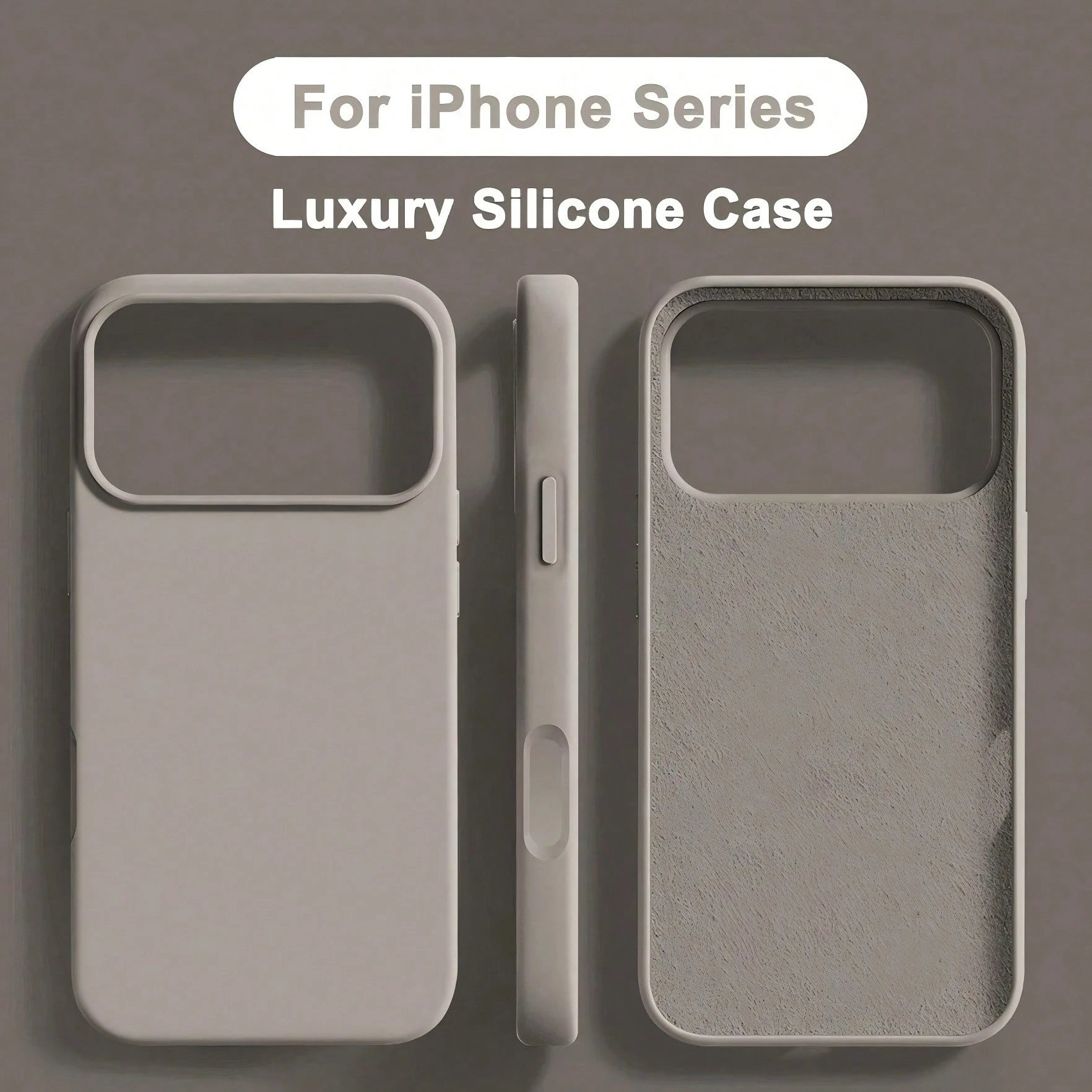 Solid White Silicone Liquid Silicone 3-Layer Full Coverage Soft Rubber Phone Case Shock-Proof Protective Cover With Anti-Scratch Microfiber Lining Compatible With IPhone 17 17 Air 17 Pro 17 Pro Max 13
