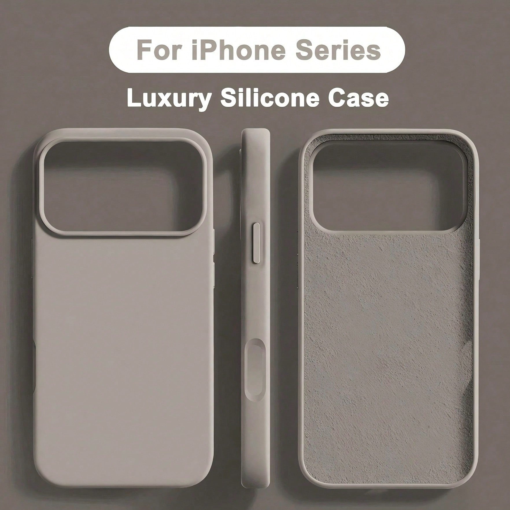 Solid White Silicone Liquid Silicone 3-Layer Full Coverage Soft Rubber Phone Case Shock-Proof Protective Cover With Anti-Scratch Microfiber Lining Compatible With IPhone 17 17 Air 17 Pro 17 Pro Max 13