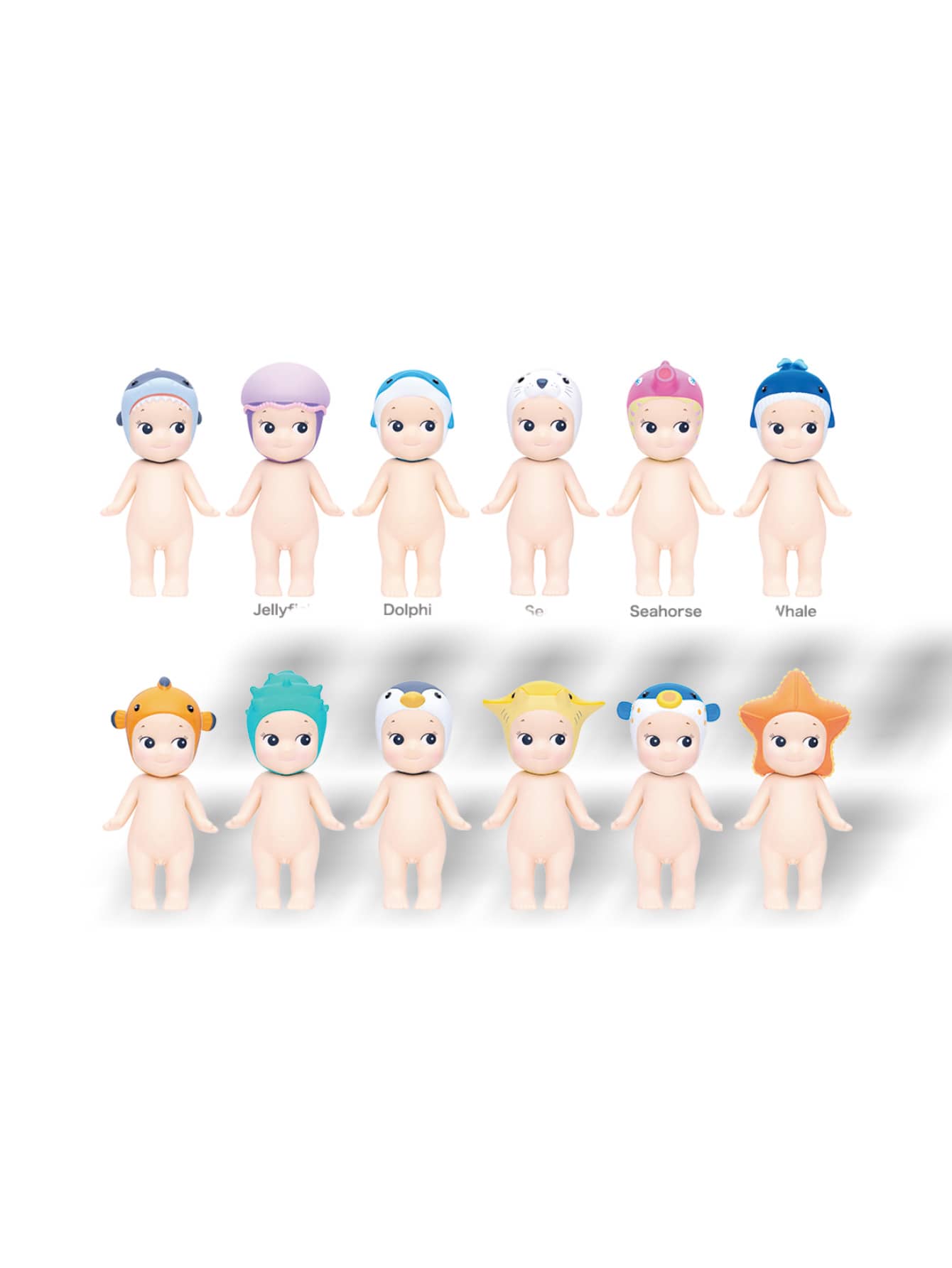 SONNY ANGEL Marine Series Mini Figure Blind Box, Cute And Collectible Decor, With Headgear Of Sea Creatures, Vacation Day Festival Gift, 100% Authentic (Single Blind Box)