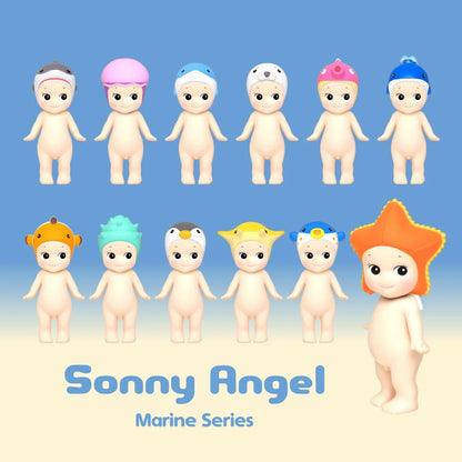 SONNY ANGEL Marine Series Mini Figure Blind Box, Cute And Collectible Decor, With Headgear Of Sea Creatures, Vacation Day Festival Gift, 100% Authentic (Single Blind Box)