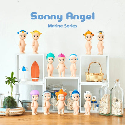 SONNY ANGEL Marine Series Mini Figure Blind Box, Cute And Collectible Decor, With Headgear Of Sea Creatures, Vacation Day Festival Gift, 100% Authentic (Single Blind Box)