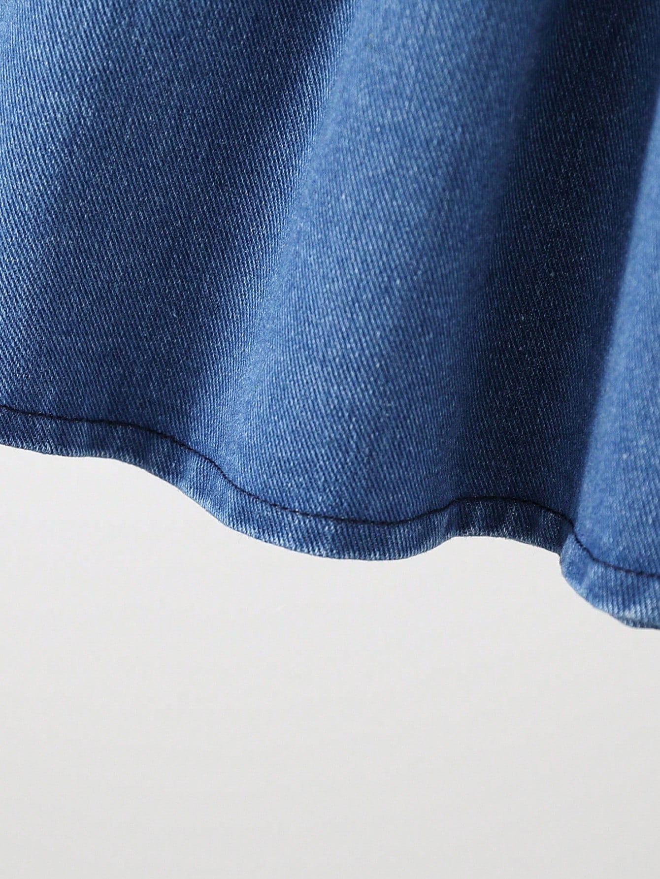 Souflis Souflis Baby Girl Casual Everyday Vacation Embroidered Daisy Sailor Collar Loose Denim Dress, Autumn/Winter