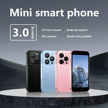 SOYES [Mini Smartphone ] Mini Phone| 3.0 Inch HD Touch Screen, Android Phone For Students, Quad Core, Face Recognition, 2GB+16GB- Best Gift, Holiday & Birthday (Blue/Black/Pink).Phone Camera.Hall