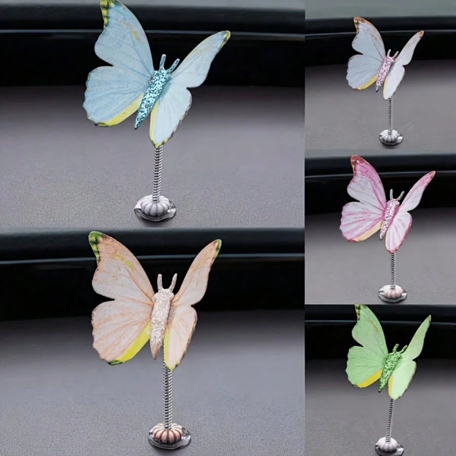 Sparkling Butterfly Car Decor, Fashion Ins Style Dashboard Decoration, Shiny Butterfly Interior Creative Accessory, Suitable For Car Decoration, Desktop Ornament, Exquisite Niche, Perfect For Personal